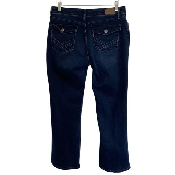Levis 525 Perfect Waist Bootcut Jeans Women's 14M (Fit 32x30) Denim Flap Pockets - Picture 1 of 11